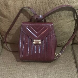 NEW Michael Kors Whitney Burgundy Quilted Backpack